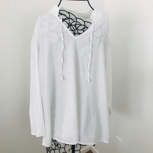 OLD NAVY Women's XL White thin long shirt